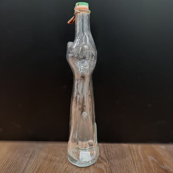 Vintage Tall Glass Cat Decanter, Made in Germany, Original Lid, Mid-C. Modern - Picture 4 of 8
